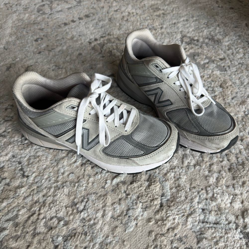 New Balance Gray and White Sneakers